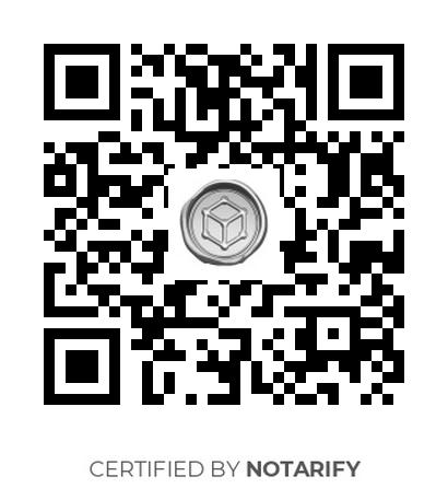 Certificato notarizzazione su blockchain